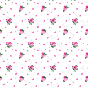Diseño de rosas en tela estampada de color blanco